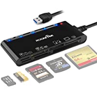 Los mejores  - Lector de tarjetas USB 3.0-Lector de tarjetas de memoria Rocketek 7 en 1-USB 3.0 (5Gps) CF-SD-TF-XD-MS-Micro SD de alta…